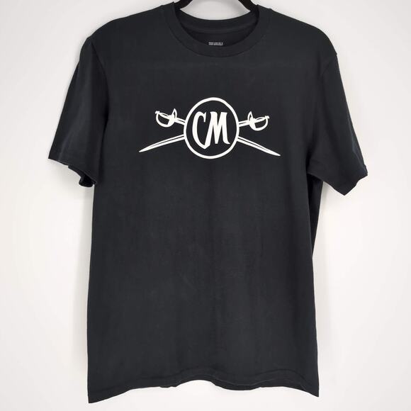 Tangerine Unisex Black with White Captain Morgan Logo Cotton T-Shirt - Size M - Picture 1 of 7
